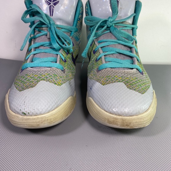 Nike Kobe 9 Elite Hero Expression Grey Turquoise Purple 630847-005 Size 7 Y - Picture 6 of 7